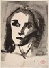 Untitled [head of a woman] [recto]