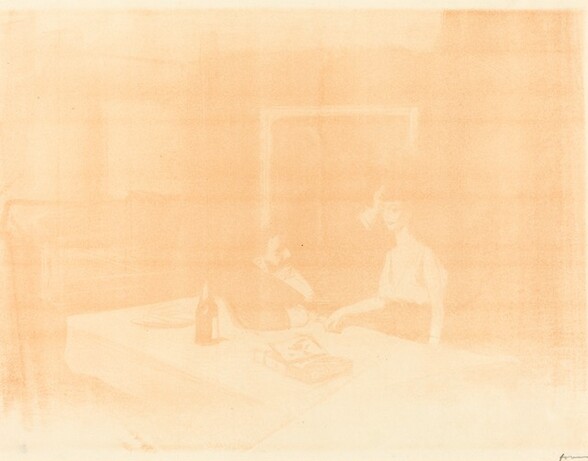 Scene in a Private Room (horizontal plate)