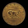 Charging Bull with Cut Horns [reverse]