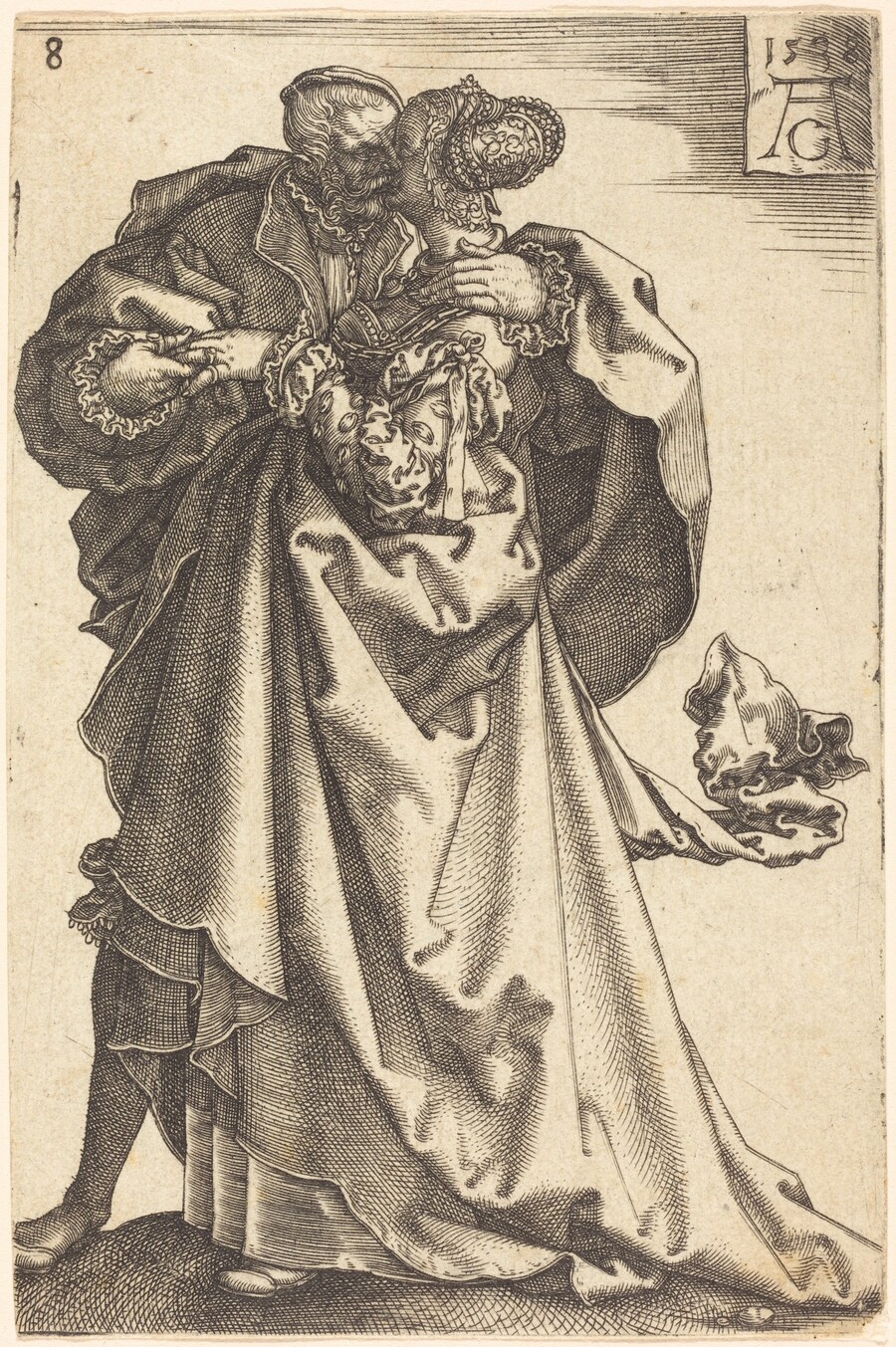 Heinrich Aldegrever, Large Wedding Dancers, 1538