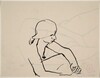 Untitled [seated female nude facing right] [verso]