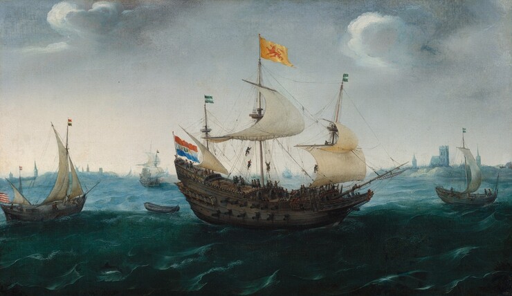 Hendrick Cornelisz Vroom, A Fleet at Sea, 16141614