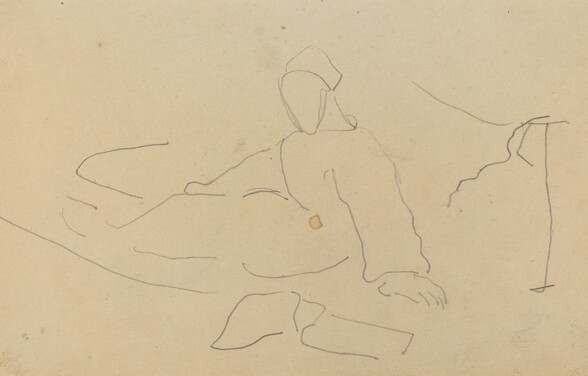 Figure Seated on the Ground [recto]
