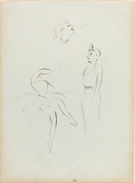 Three Sketches: Dancer and Two Women
