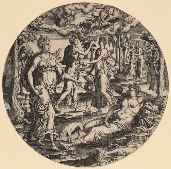 Diana and Her Nymphs in a Garden