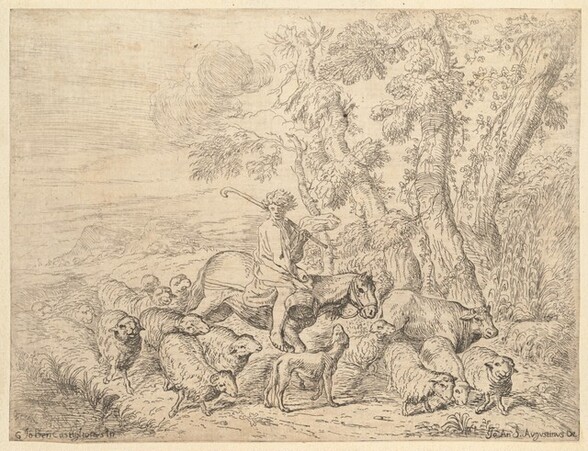 Shepherd on Horseback