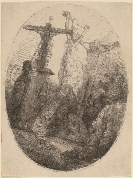 Christ Crucified between the Two Thieves: an Oval Plate