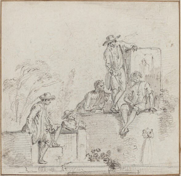 Figures Seated Around a Fountain