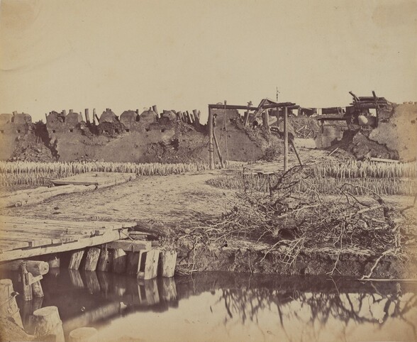 Exterior of North Fort Showing the English Entrance, August 21, 1860