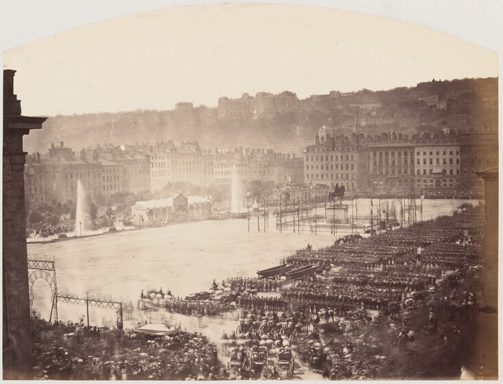 Pierre-Ambrose Richebourg, Assembly of Troops for Napoleon III, Place Bellecour de Lyon, 1860