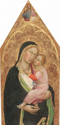 Madonna and Child, with the Blessing Christ [middle panel]