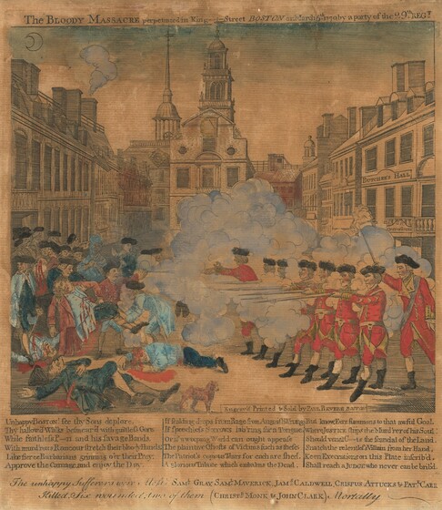 Paul Revere, Henry Pelham, The Boston Massacre, 17701770