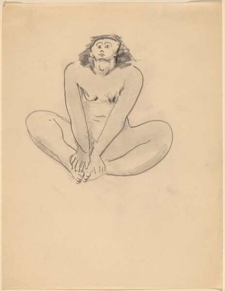 Nude Seated on the Ground, Facing Front