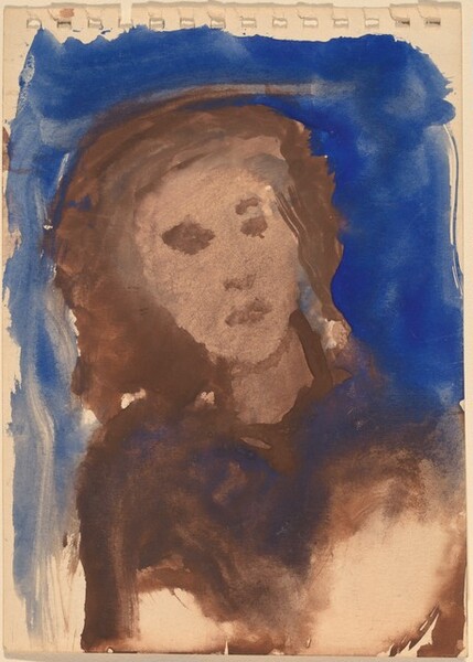 Portrait Head of a Woman with Brown Hair