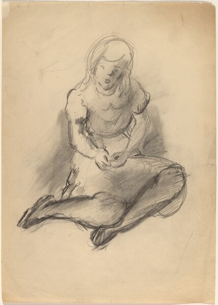 Seated Female with Hands Clasped in Lap