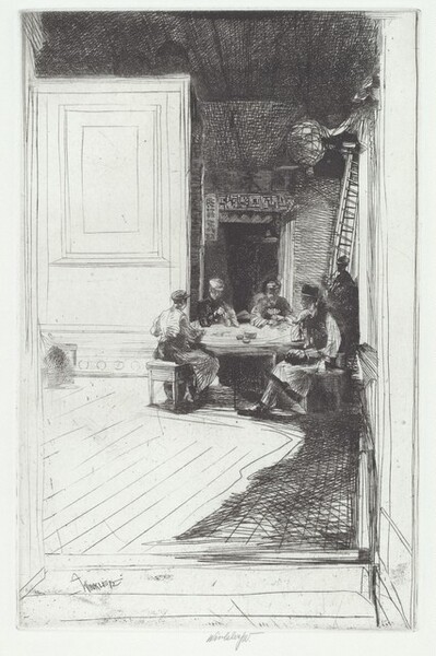 Chinese Card Players (plate C)