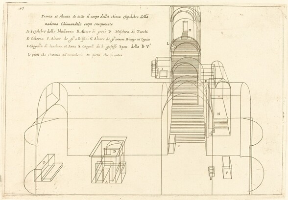 Plan and Elevation of the Church of the Madonna