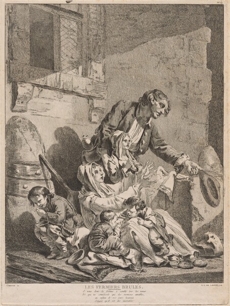 Les Fermiers brulés (A Burnt-Out Farmer, Begging with his Family)