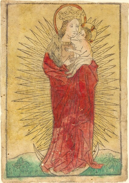 Madonna and Child in a Glory Standing on a Crescent Moon