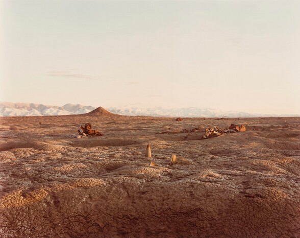 Bomb, Destroyed Vehicles, and Lone Rock, Bravo 20 Bombing Range, Nevada