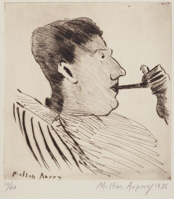 Milton Avery, Rothko with Pipe, 19361936