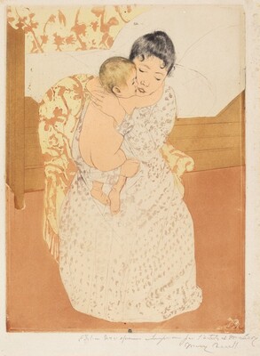 Mary Cassatt, Maternal Caress, 1890-1891