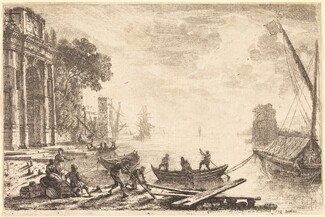 Claude Lorrain, Harbor Scene with Rising Sun (Le soleil levant), 16341634