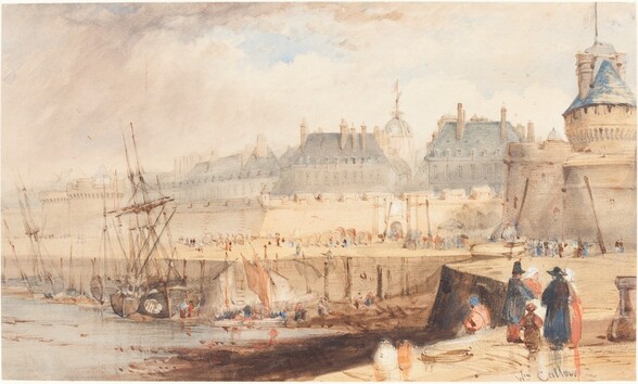 The Harbor of St. Malo at Low Tide