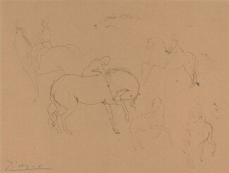 Pablo Picasso, Six Circus Horses with Riders, 1905