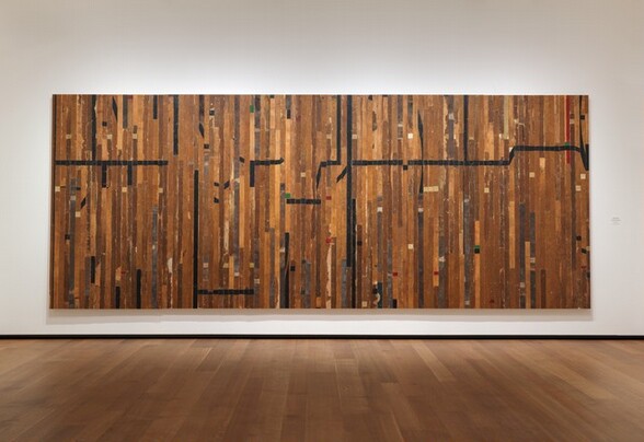 <p>Theaster Gates, Ground Rules (black line), 2015