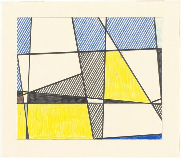 <p>Roy Lichtenstein, Study for right panel of "Cow Triptych (Cow Going Abstract)", 1974