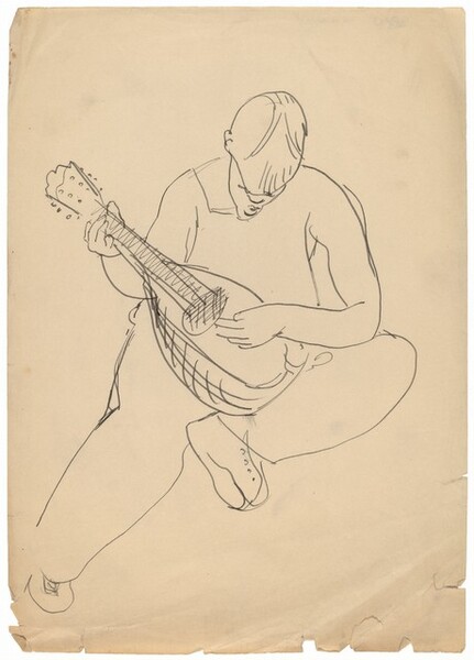 Figure Playing a Lute