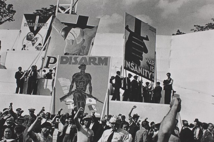 David Seymour (Chim), Anti-War Rally, Saint-Cloud, 1936, printed 1982