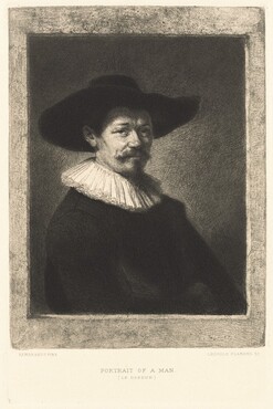 Léopold Flameng, Rembrandt van Rijn, Portrait of a Man (Le Doreur), published 1885published 1885
