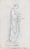 Statue of a Roman Woman (Female Deity?) Seen from the Side [verso]