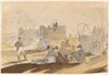 Caravan with Covered Wagons Resting [recto]