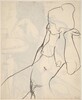Untitled [female nude in profile] [verso]