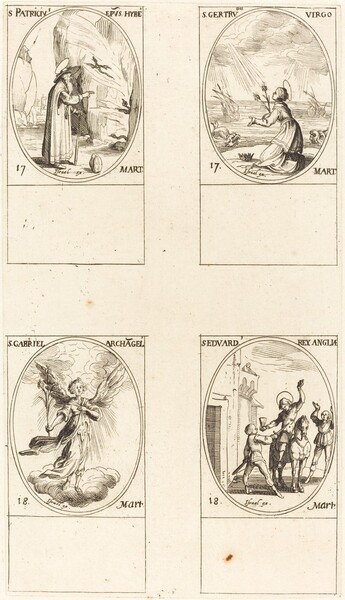 St. Patrick; St. Gertrude; St. Gabriel, Archangel; St. Edward