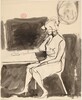 Untitled [woman seated at a table] [recto]