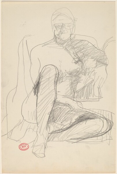 Untitled [seated woman with raised knee]