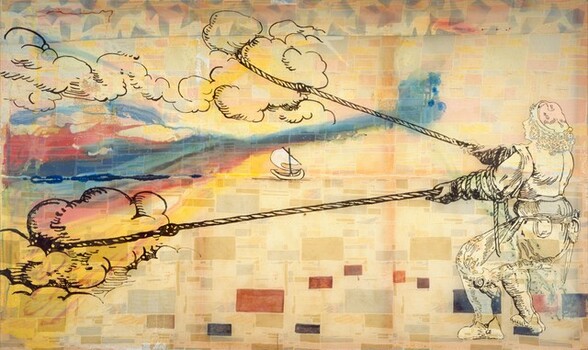 <p>Sigmar Polke, Hope is: Wanting to Pull Clouds, 1992