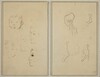Five Studies of Heads; A Boy in Profile with Studies of Hands and Feet [verso]