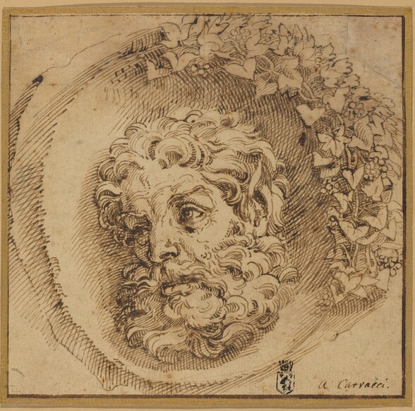 Head of a Faun in a Concave Roundel