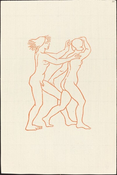 Second Book: Daphnis and Chloe Playing (Daphnis poursuivant Chloe)