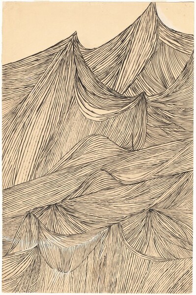 <p>Louise Bourgeois, La tapisserie de mon enfance—montains in Aubusson (The Tapestry of My Childhood—Mountains in Aubusson), 1947