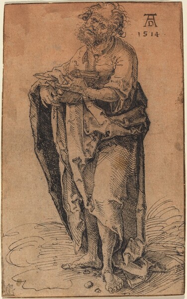 A Standing Apostle Holding a Book