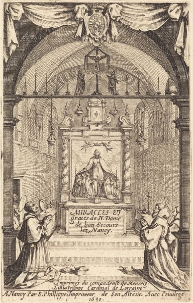 Frontispiece for the Miracles and Graces of Our Lady of Bon-Secours-les-Nancy