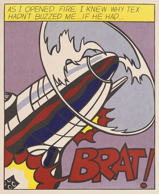 Roy Lichtenstein, As I Opened Fire [left panel], 1966