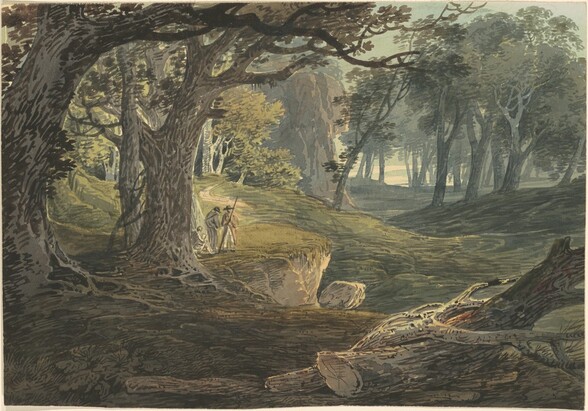 Travellers in a Woodland Glade