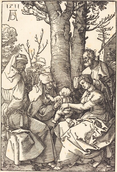 The Holy Family with Joachim  and Anne under a Tree
